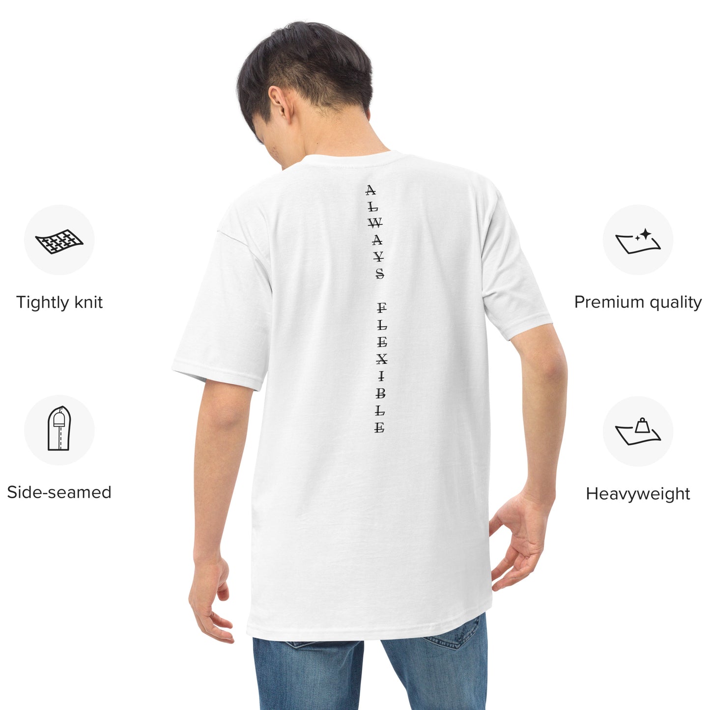 Always Flexible Men’s premium heavyweight tee