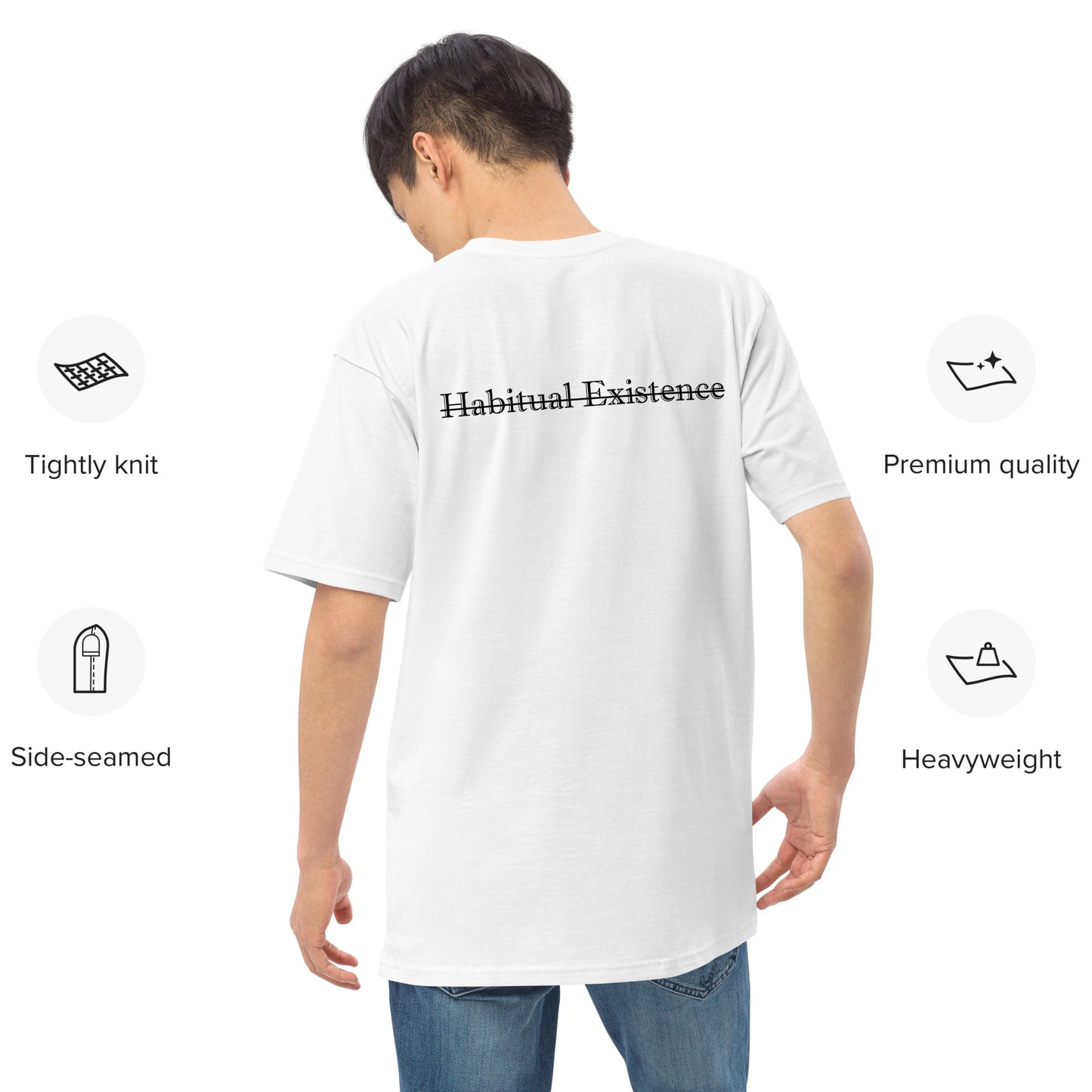 Habitual Existence Men’s premium heavyweight tee Light